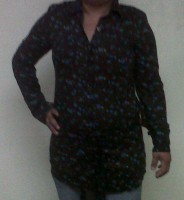 Blusa Con estampado de flores y cinta para ajuste de cintura